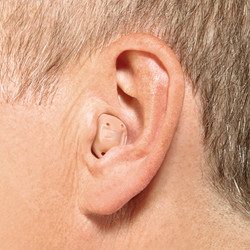 ITC hearing aid in the ear