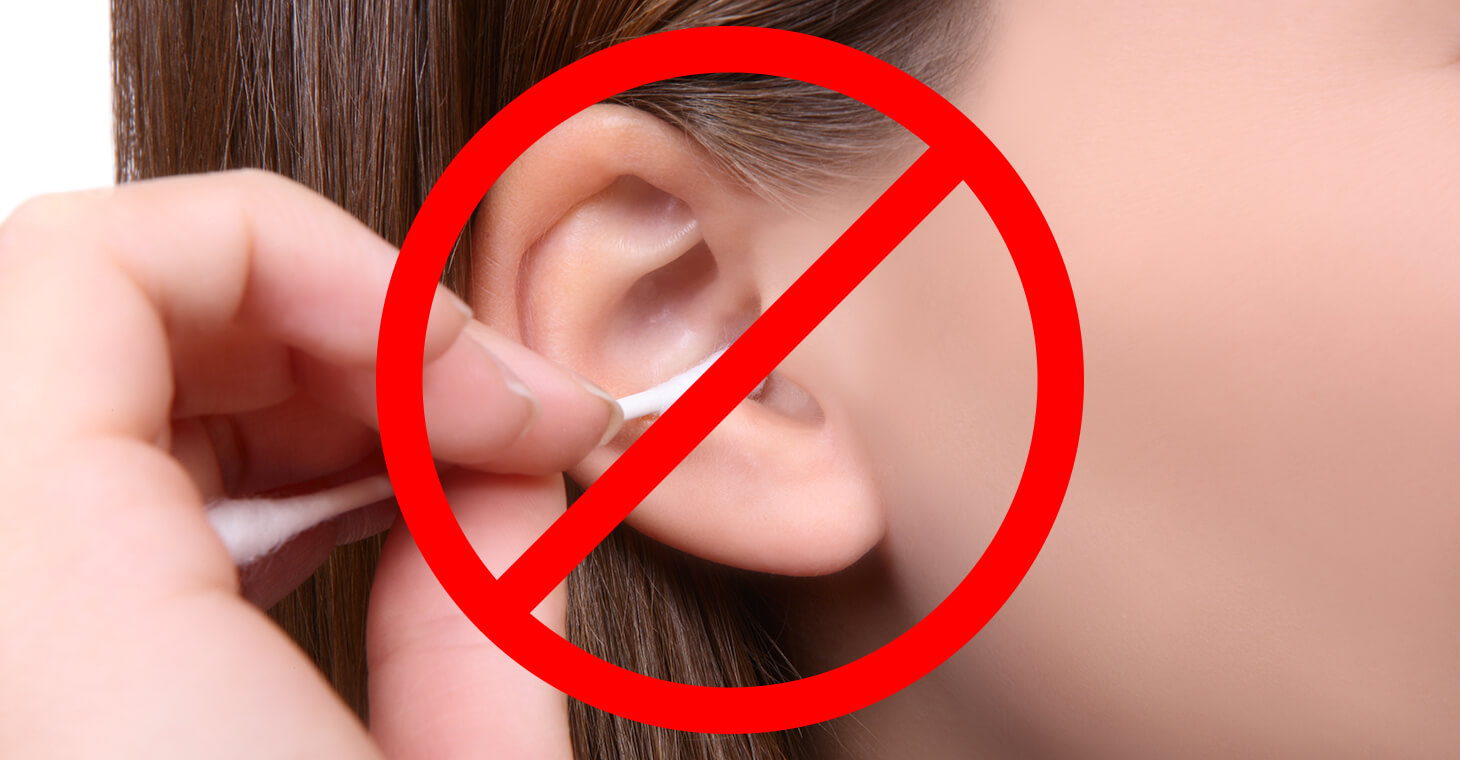 Don't use cotton swabs like Q-tips to clean your ears.