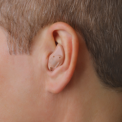 ITE hearing aid in ear