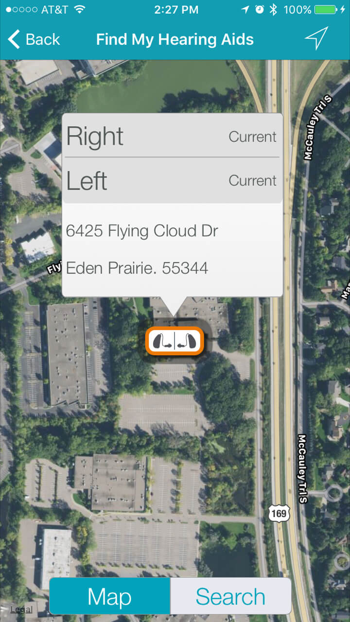 Using 'Find My Hearing Aids' in TruLink. 