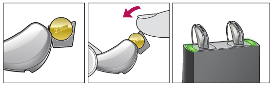 How do I charge my rechargeable hearing aids?